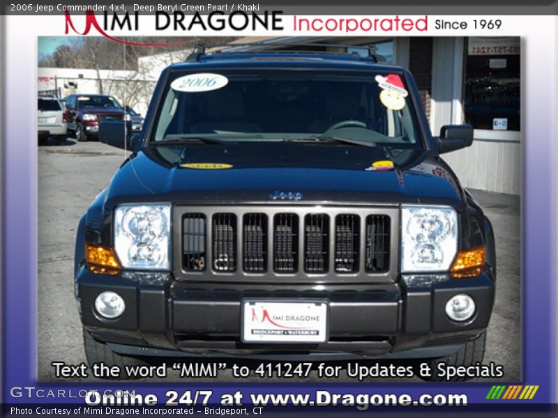 Deep Beryl Green Pearl / Khaki 2006 Jeep Commander 4x4