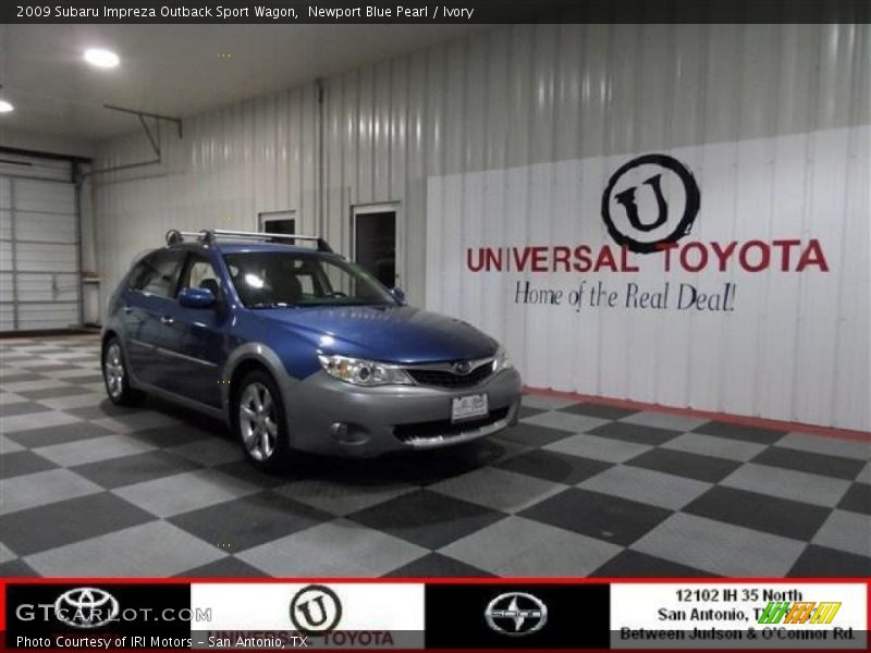 Newport Blue Pearl / Ivory 2009 Subaru Impreza Outback Sport Wagon