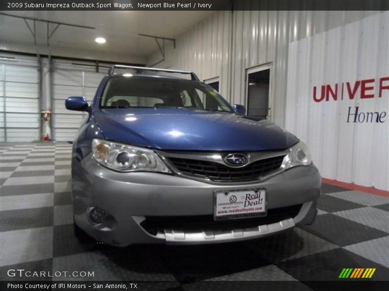 Newport Blue Pearl / Ivory 2009 Subaru Impreza Outback Sport Wagon