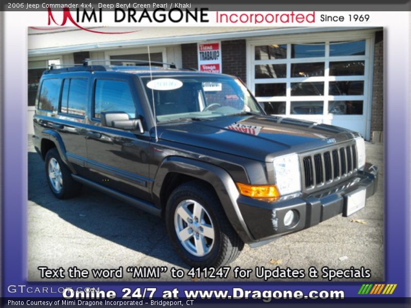 Deep Beryl Green Pearl / Khaki 2006 Jeep Commander 4x4