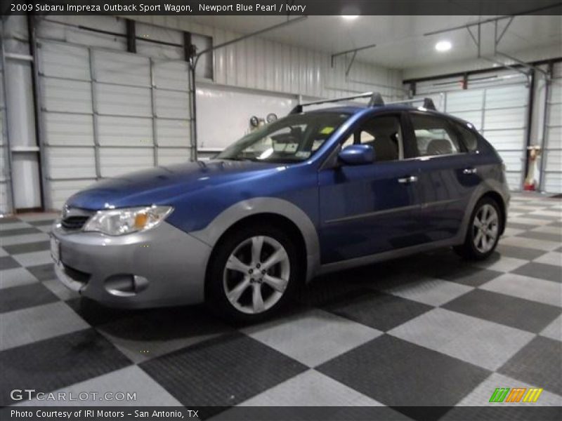 Newport Blue Pearl / Ivory 2009 Subaru Impreza Outback Sport Wagon