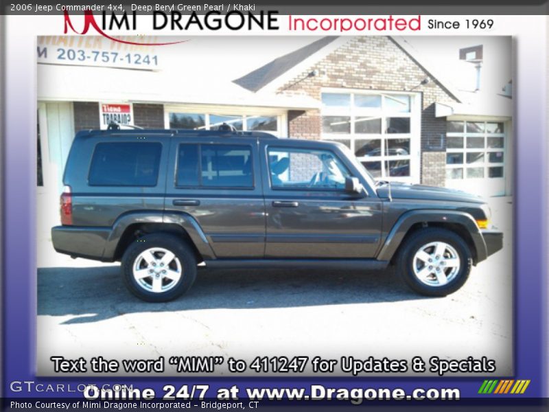Deep Beryl Green Pearl / Khaki 2006 Jeep Commander 4x4