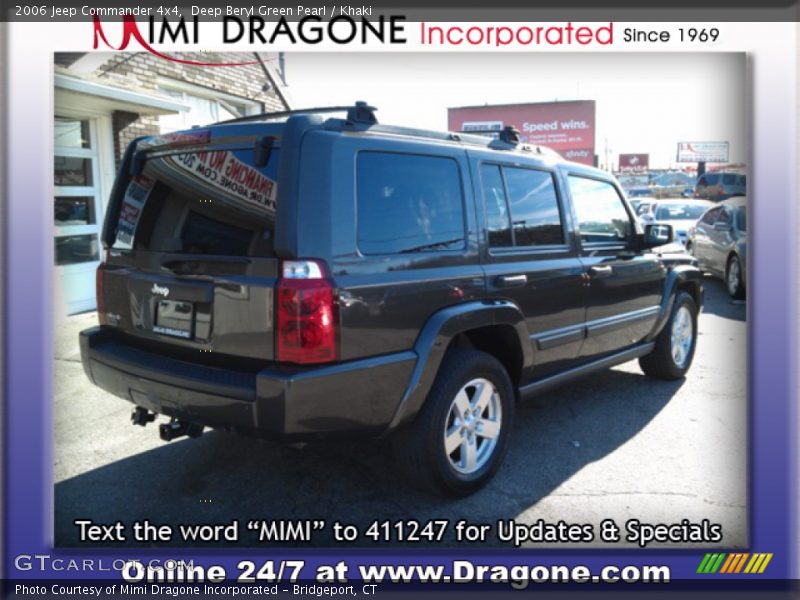 Deep Beryl Green Pearl / Khaki 2006 Jeep Commander 4x4
