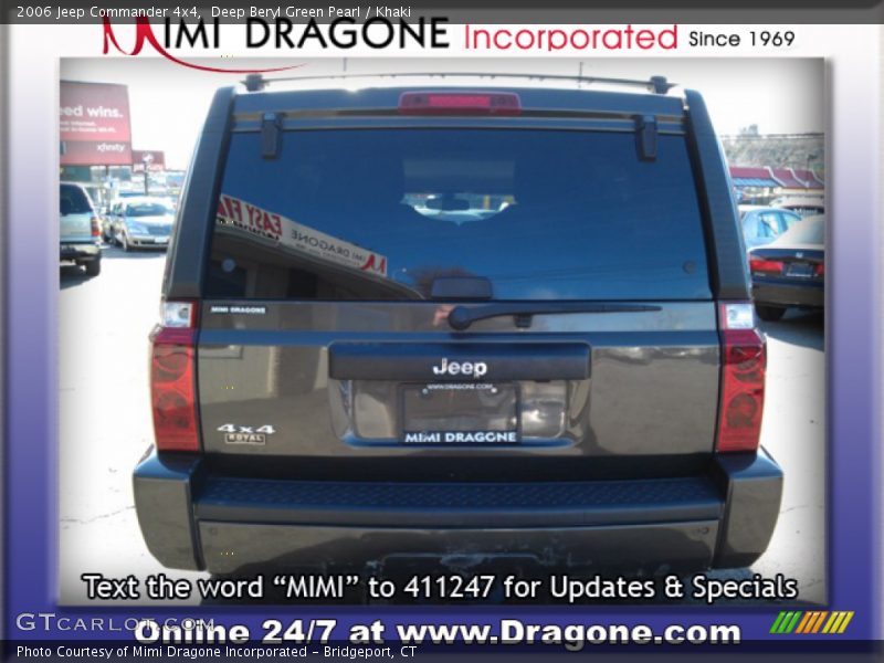 Deep Beryl Green Pearl / Khaki 2006 Jeep Commander 4x4