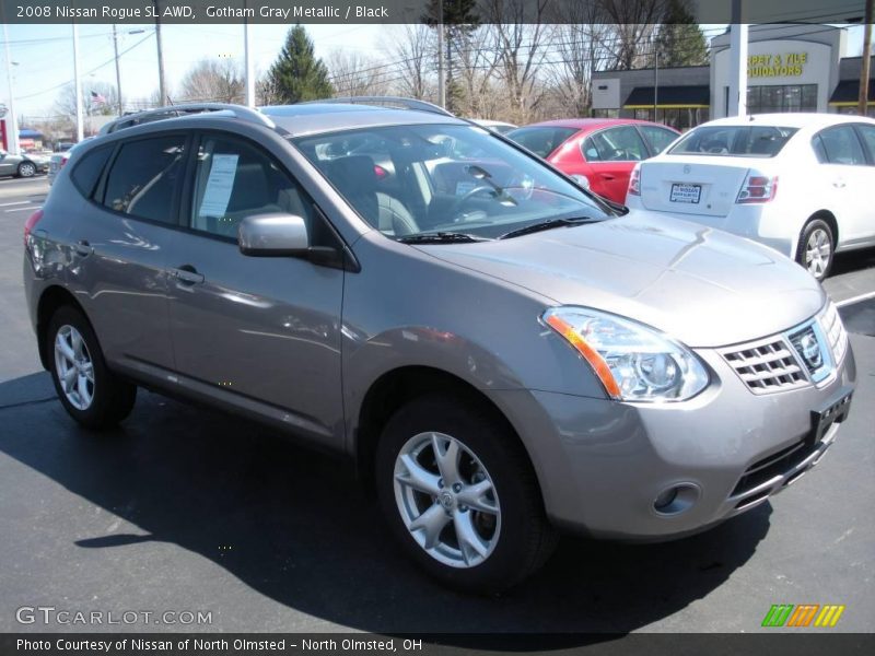 Gotham Gray Metallic / Black 2008 Nissan Rogue SL AWD