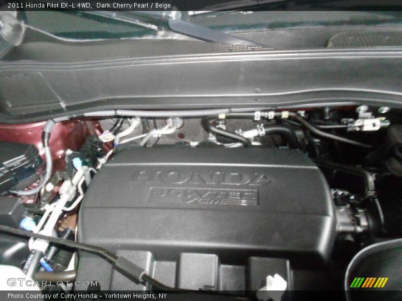 Dark Cherry Pearl / Beige 2011 Honda Pilot EX-L 4WD