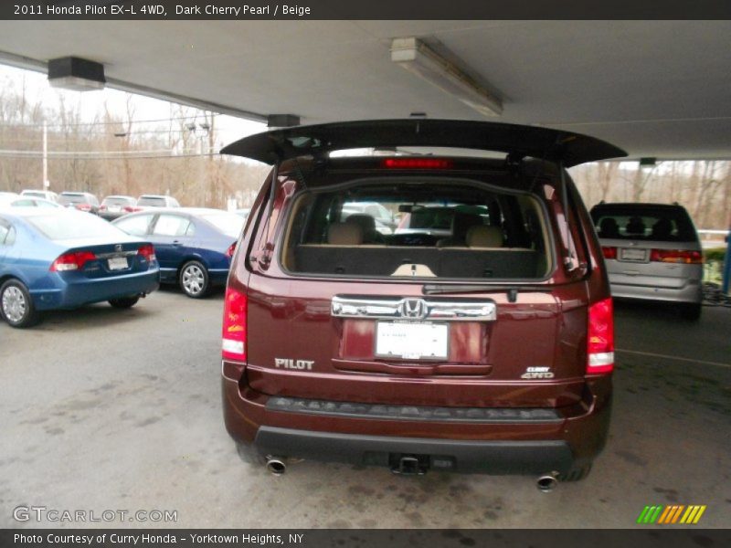 Dark Cherry Pearl / Beige 2011 Honda Pilot EX-L 4WD