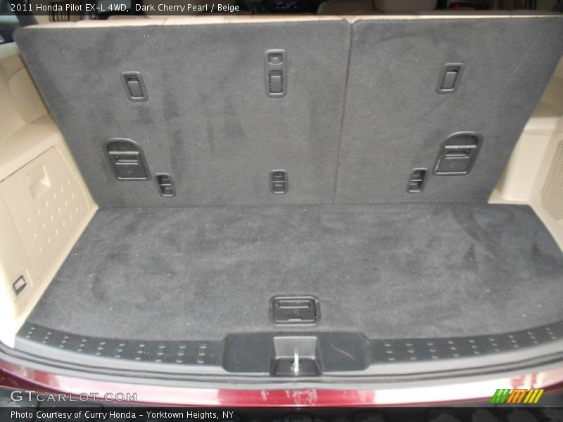 Dark Cherry Pearl / Beige 2011 Honda Pilot EX-L 4WD