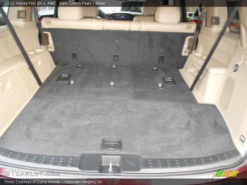 Dark Cherry Pearl / Beige 2011 Honda Pilot EX-L 4WD