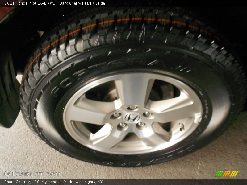 Dark Cherry Pearl / Beige 2011 Honda Pilot EX-L 4WD