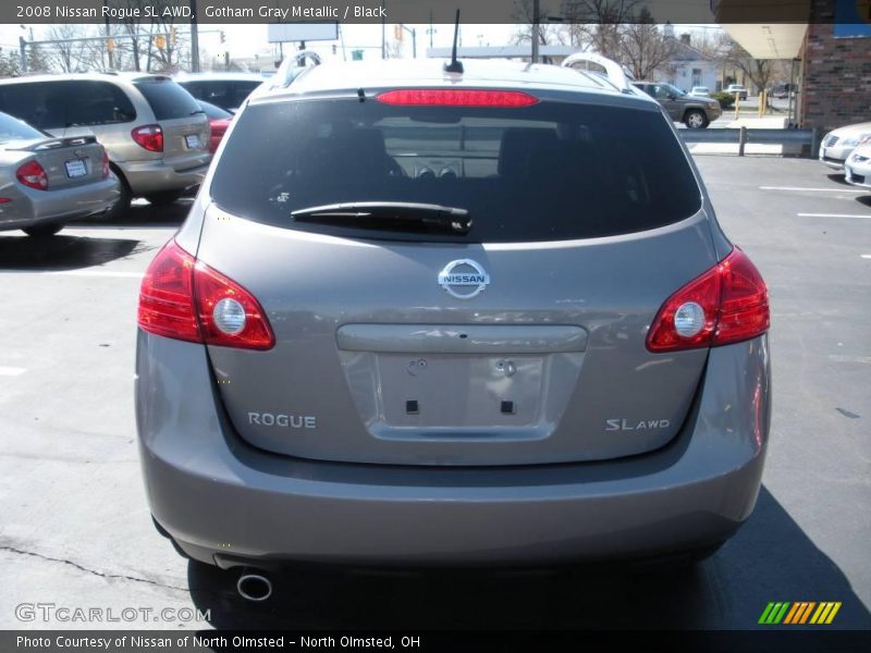 Gotham Gray Metallic / Black 2008 Nissan Rogue SL AWD