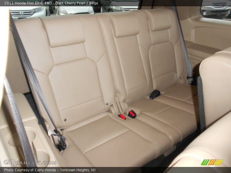 Dark Cherry Pearl / Beige 2011 Honda Pilot EX-L 4WD