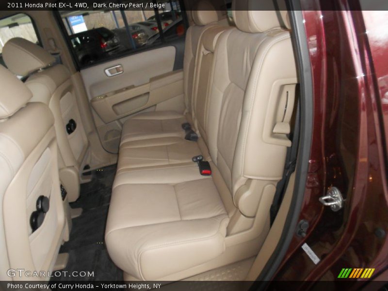 Dark Cherry Pearl / Beige 2011 Honda Pilot EX-L 4WD