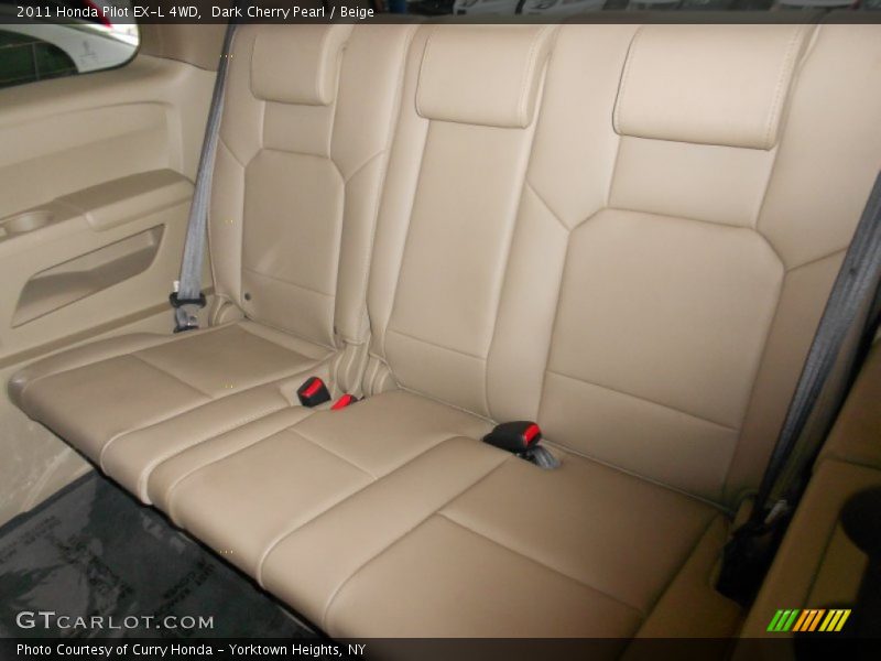 Dark Cherry Pearl / Beige 2011 Honda Pilot EX-L 4WD