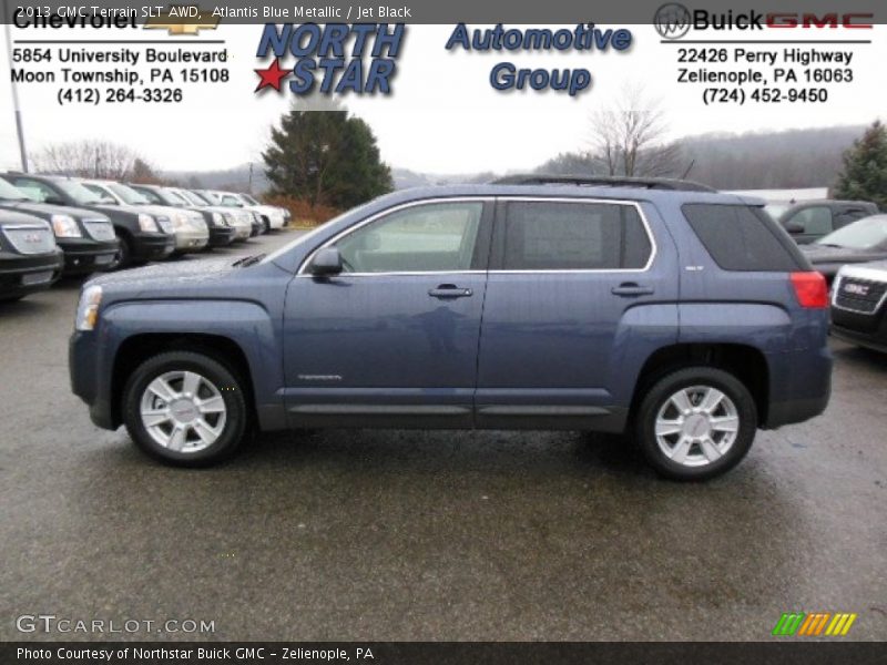 Atlantis Blue Metallic / Jet Black 2013 GMC Terrain SLT AWD