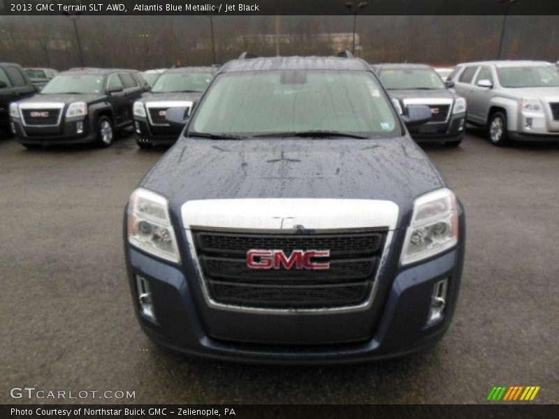 Atlantis Blue Metallic / Jet Black 2013 GMC Terrain SLT AWD