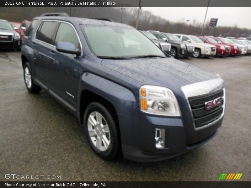 Atlantis Blue Metallic / Jet Black 2013 GMC Terrain SLT AWD