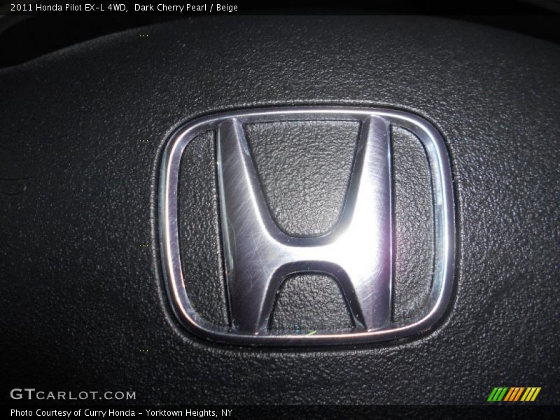 Dark Cherry Pearl / Beige 2011 Honda Pilot EX-L 4WD