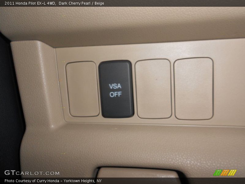 Dark Cherry Pearl / Beige 2011 Honda Pilot EX-L 4WD