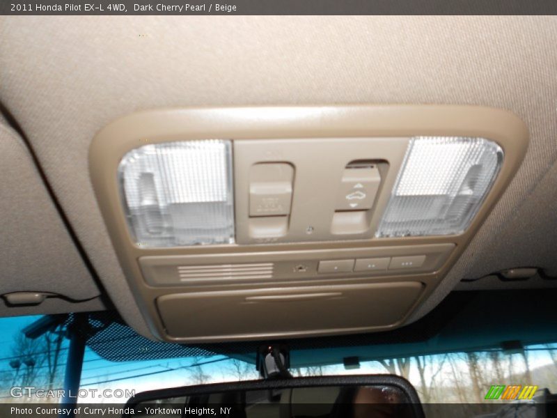 Dark Cherry Pearl / Beige 2011 Honda Pilot EX-L 4WD