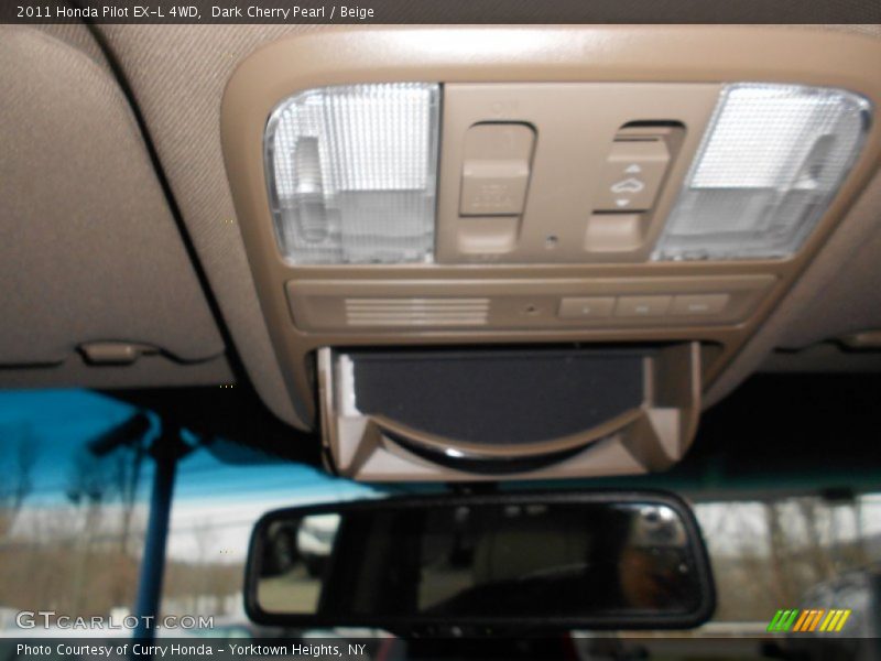 Dark Cherry Pearl / Beige 2011 Honda Pilot EX-L 4WD