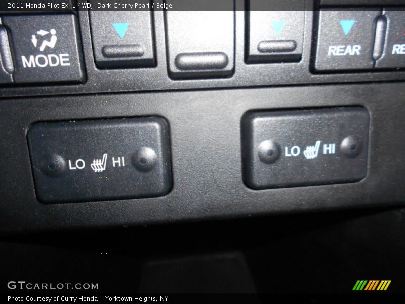 Dark Cherry Pearl / Beige 2011 Honda Pilot EX-L 4WD