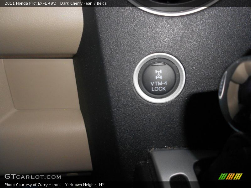 Dark Cherry Pearl / Beige 2011 Honda Pilot EX-L 4WD