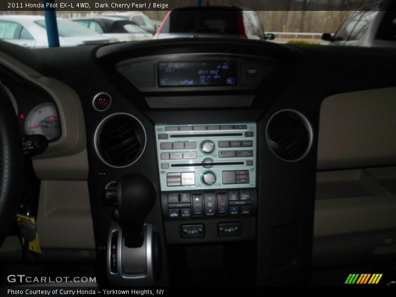 Dark Cherry Pearl / Beige 2011 Honda Pilot EX-L 4WD