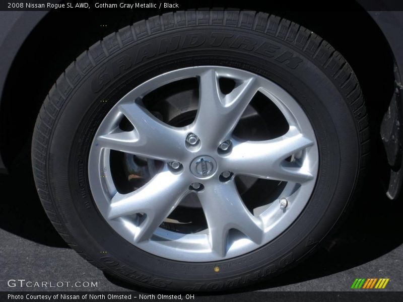 Gotham Gray Metallic / Black 2008 Nissan Rogue SL AWD