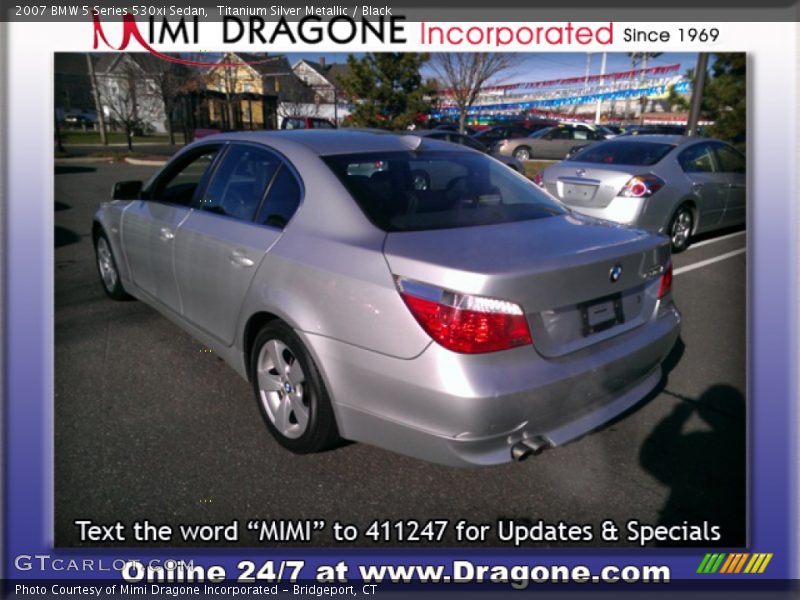 Titanium Silver Metallic / Black 2007 BMW 5 Series 530xi Sedan