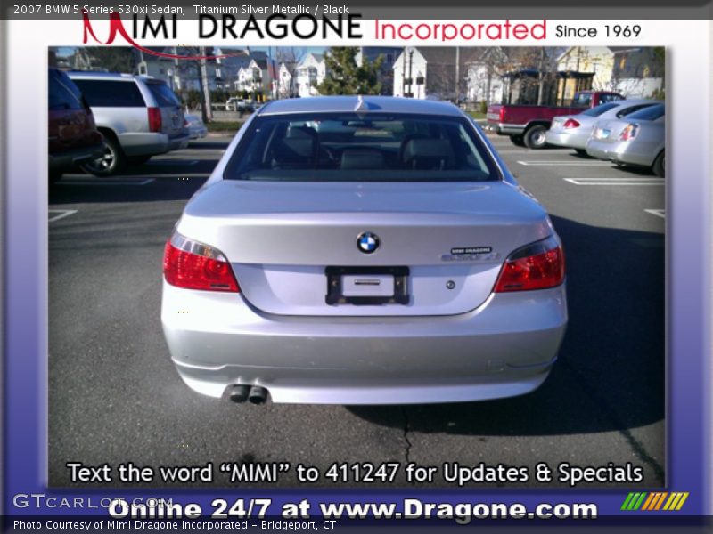 Titanium Silver Metallic / Black 2007 BMW 5 Series 530xi Sedan
