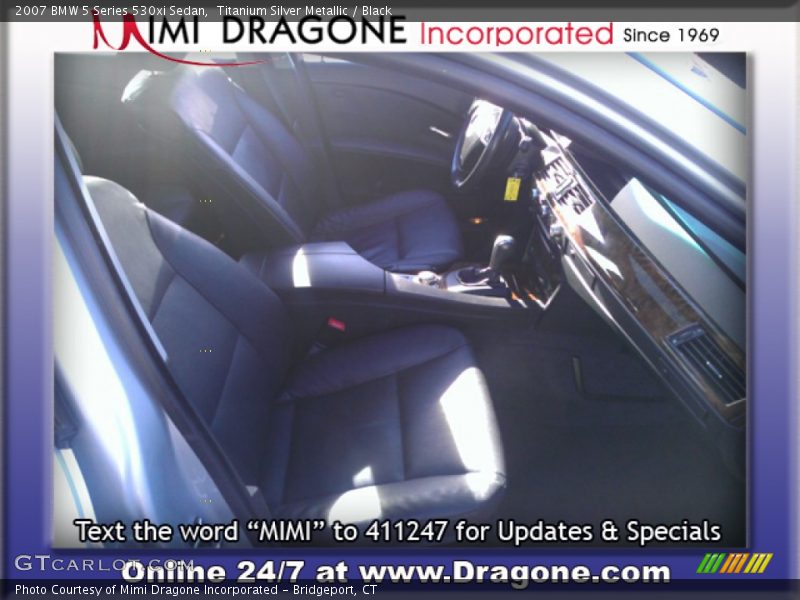 Titanium Silver Metallic / Black 2007 BMW 5 Series 530xi Sedan