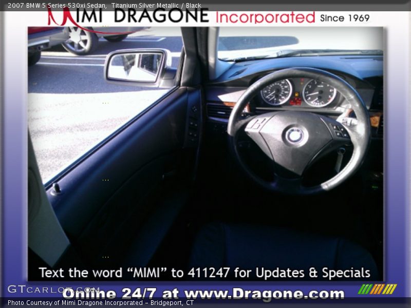 Titanium Silver Metallic / Black 2007 BMW 5 Series 530xi Sedan