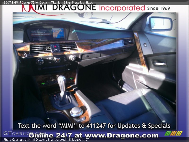 Titanium Silver Metallic / Black 2007 BMW 5 Series 530xi Sedan