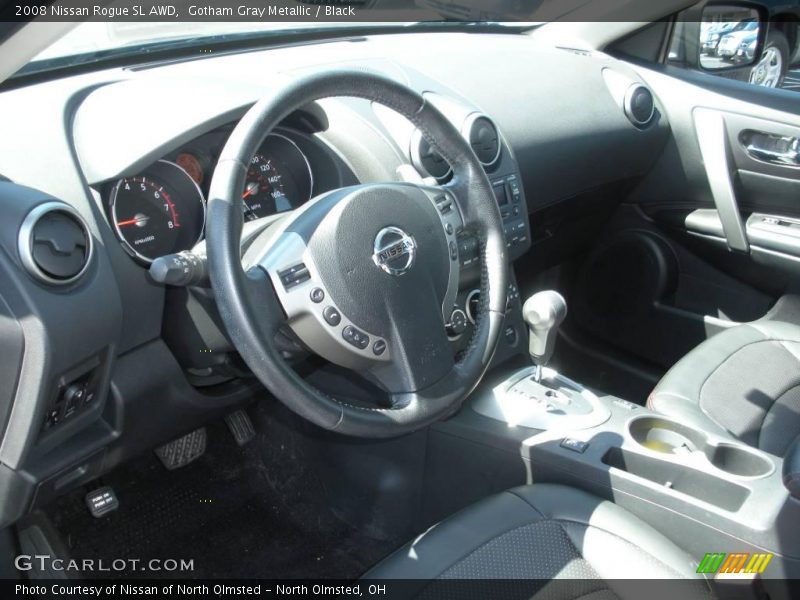 Gotham Gray Metallic / Black 2008 Nissan Rogue SL AWD
