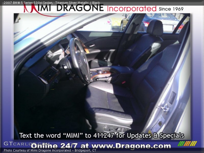 Titanium Silver Metallic / Black 2007 BMW 5 Series 530xi Sedan