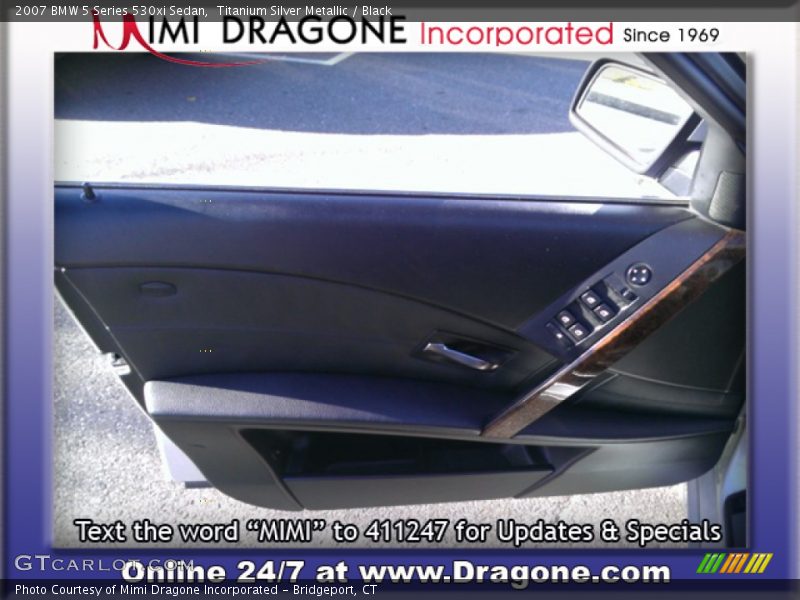 Titanium Silver Metallic / Black 2007 BMW 5 Series 530xi Sedan