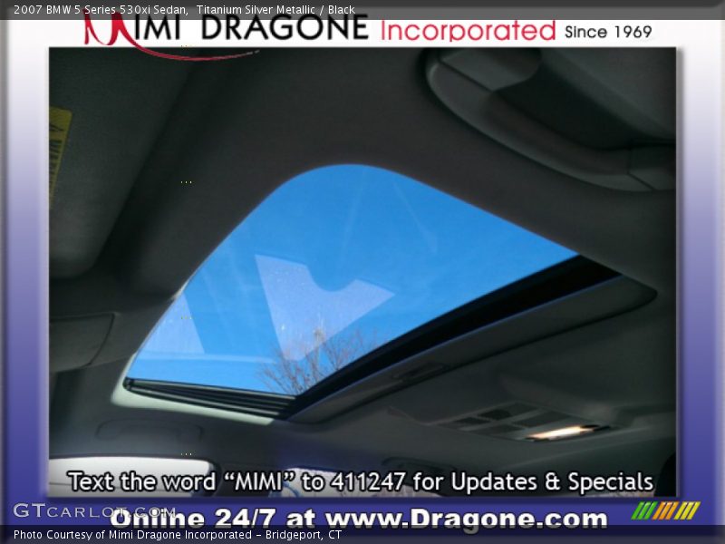Titanium Silver Metallic / Black 2007 BMW 5 Series 530xi Sedan
