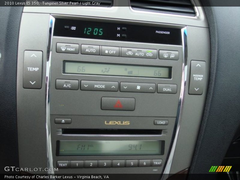 Tungsten Silver Pearl / Light Gray 2010 Lexus ES 350