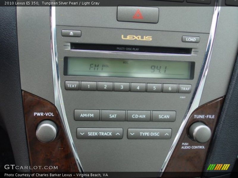 Tungsten Silver Pearl / Light Gray 2010 Lexus ES 350