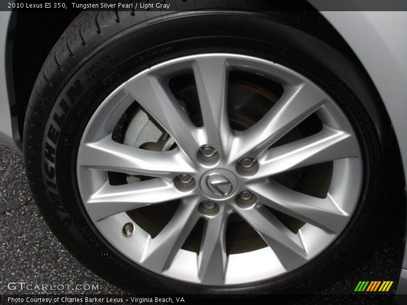 Tungsten Silver Pearl / Light Gray 2010 Lexus ES 350