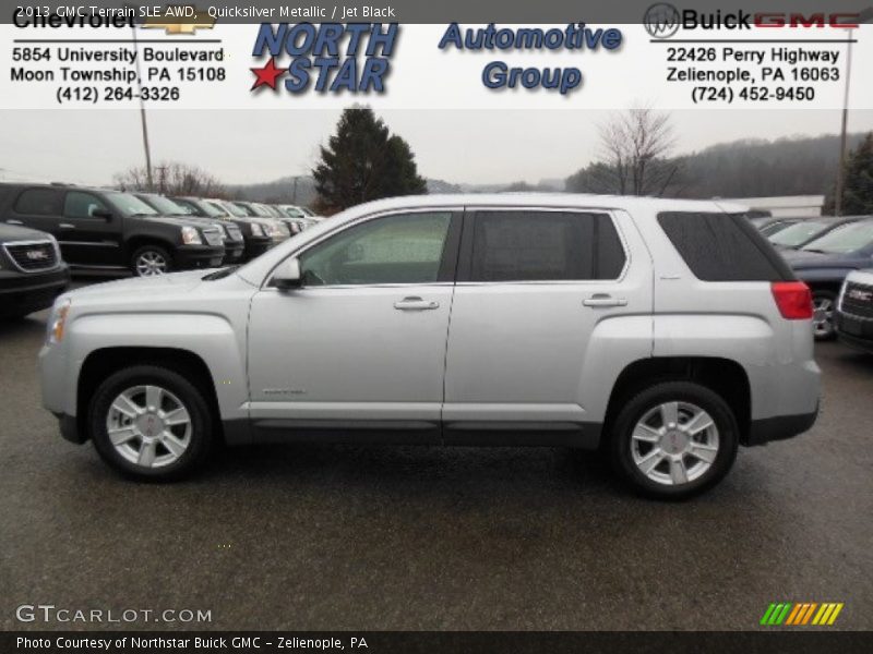 Quicksilver Metallic / Jet Black 2013 GMC Terrain SLE AWD