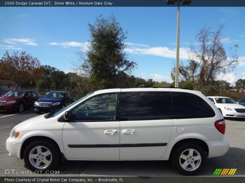 Stone White / Medium Slate Gray 2006 Dodge Caravan SXT