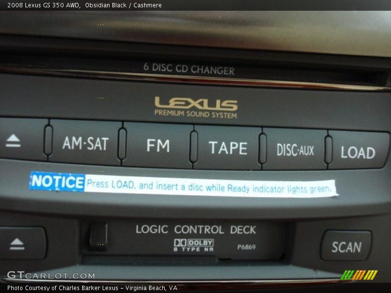 Obsidian Black / Cashmere 2008 Lexus GS 350 AWD