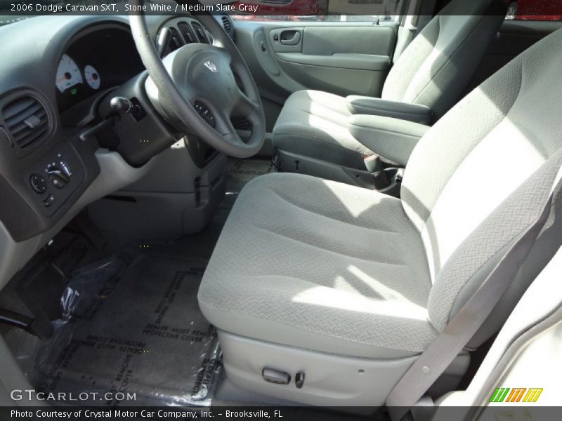 Stone White / Medium Slate Gray 2006 Dodge Caravan SXT