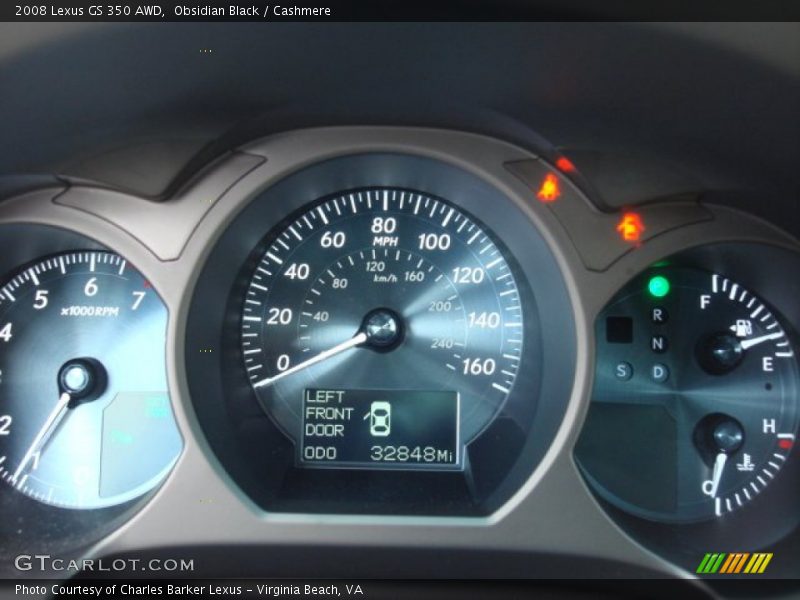 Obsidian Black / Cashmere 2008 Lexus GS 350 AWD