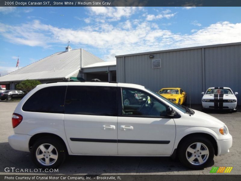 Stone White / Medium Slate Gray 2006 Dodge Caravan SXT