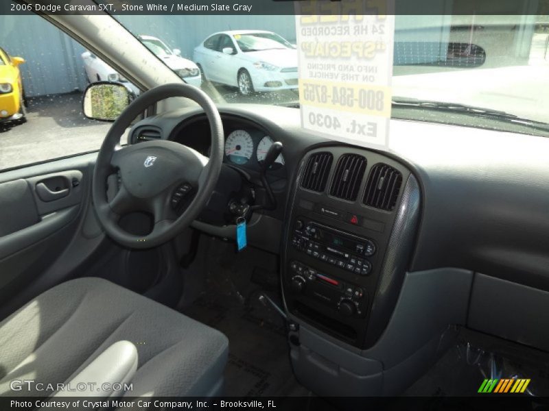 Stone White / Medium Slate Gray 2006 Dodge Caravan SXT