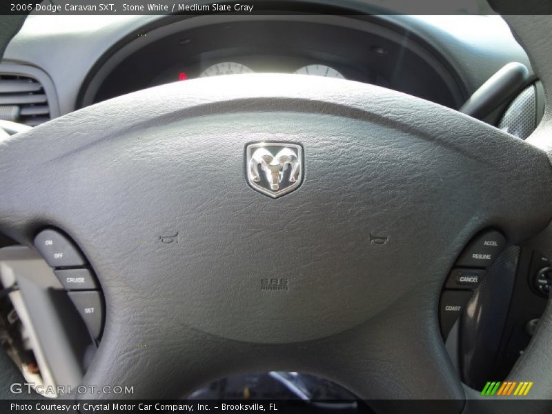 Stone White / Medium Slate Gray 2006 Dodge Caravan SXT