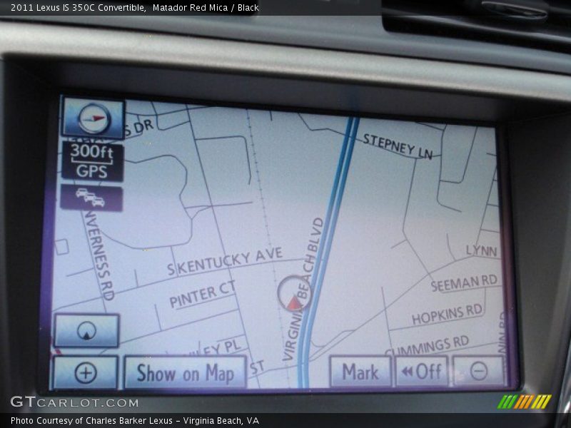 Navigation of 2011 IS 350C Convertible